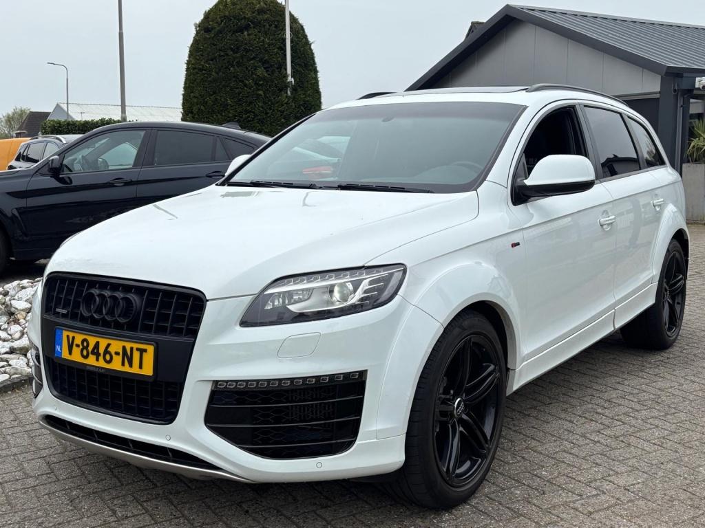 Audi Q7 3.0 TDI Grijs Kenteken Bedrijfsauto V12 Pakket Wit 2, Auto's, Bestelauto's, Euro 5, Gebruikt, Zwart, Wit