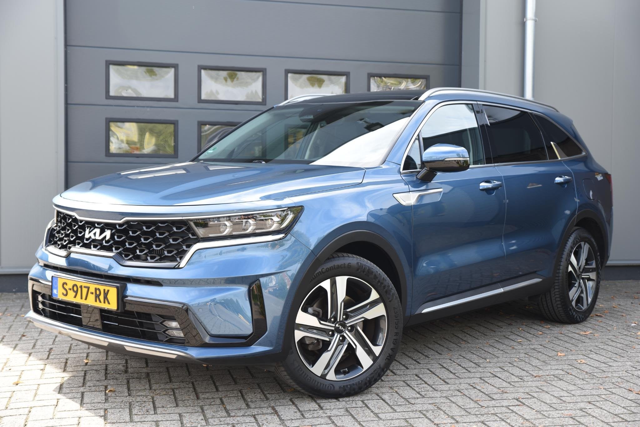 Kia Sorento 1.6 T-GDI Hybrid 2WD DynamicPlusLine 7p NL Auto, Dealer onderhouden, Gebruikt, Euro 6, Blauw