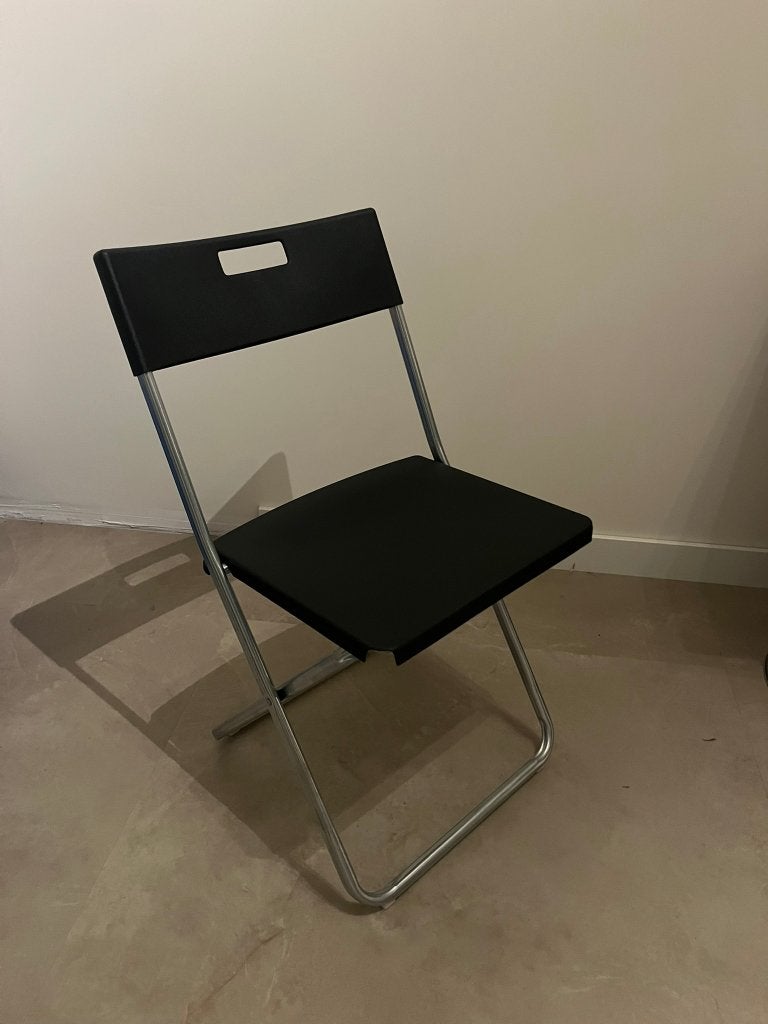 GUNDE | Klapstoel, zwart | Ongebruikt | 8 stuks, Ophalen, Kunststof, Zwart, Zo goed als nieuw