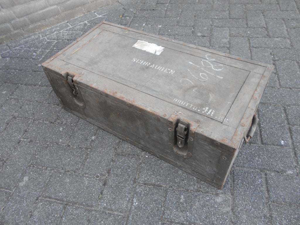 Houten kist Duits leger t.b.v. schroeven, Ophalen, Gebruikt, 50 tot 100 cm, Minder dan 50 cm