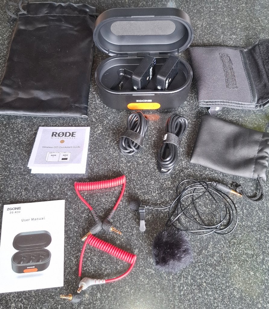 Rode Wireless go set met lader, Ophalen of Verzenden, Zo goed als nieuw, Overige typen, Draadloos