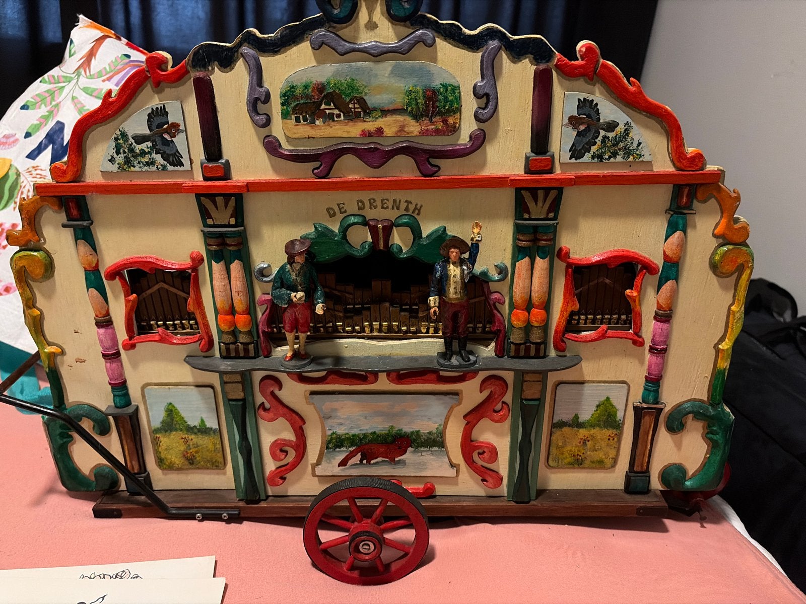 Unieke Draaiorgel 'De Drenth' - Handgemaakt Miniatuur, Ophalen of Verzenden, Gebruikt