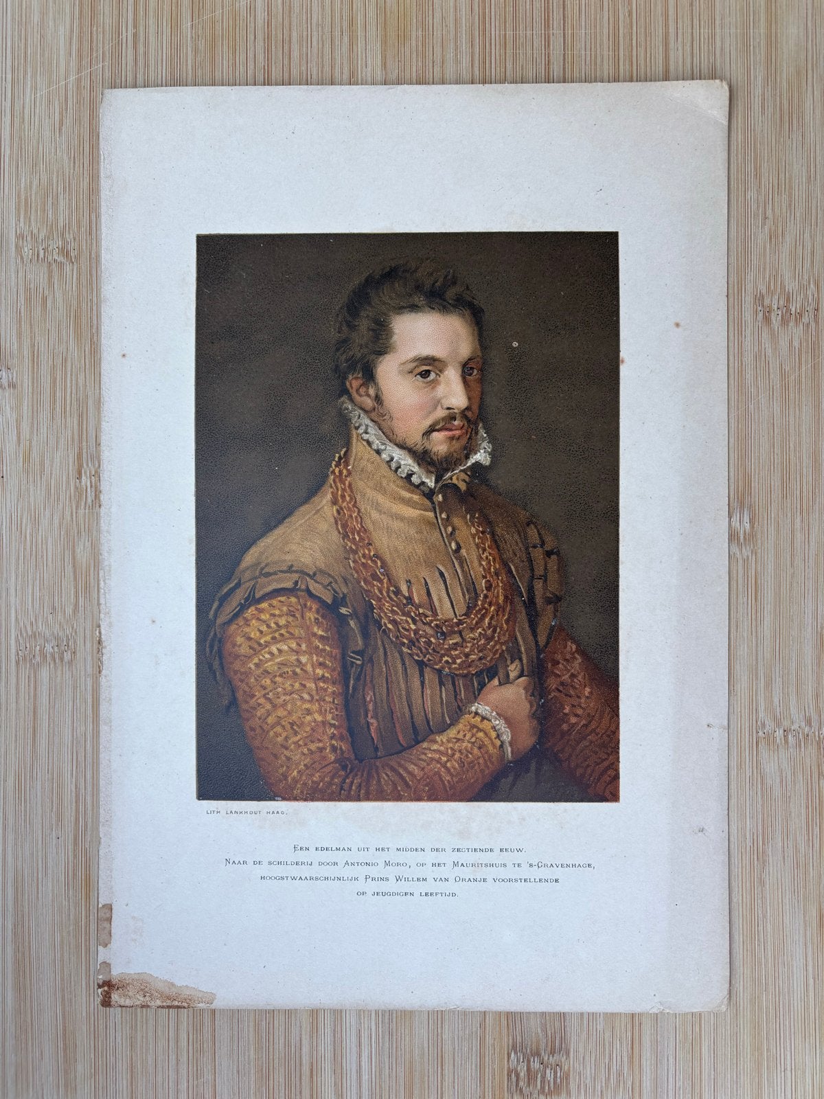 Oude prent Willem van Oranje, 16e eeuw, Mauritshuis, Ophalen of Verzenden