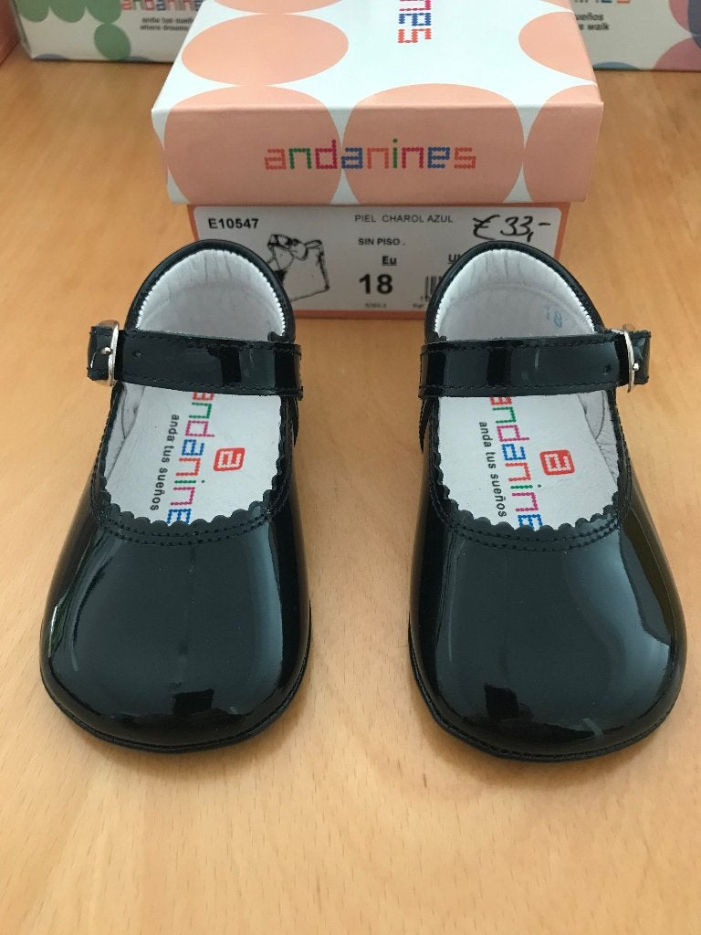Andanines babyschoentjes lak zwart maat 18, Schoentjes, Meisje, Nieuw, Ophalen of Verzenden
