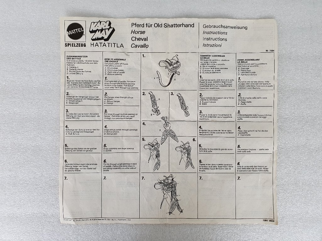 Big Jim / Karl May: Handleiding Hatatitla (Mattel, 1976), Ophalen of Verzenden, Gebruikt