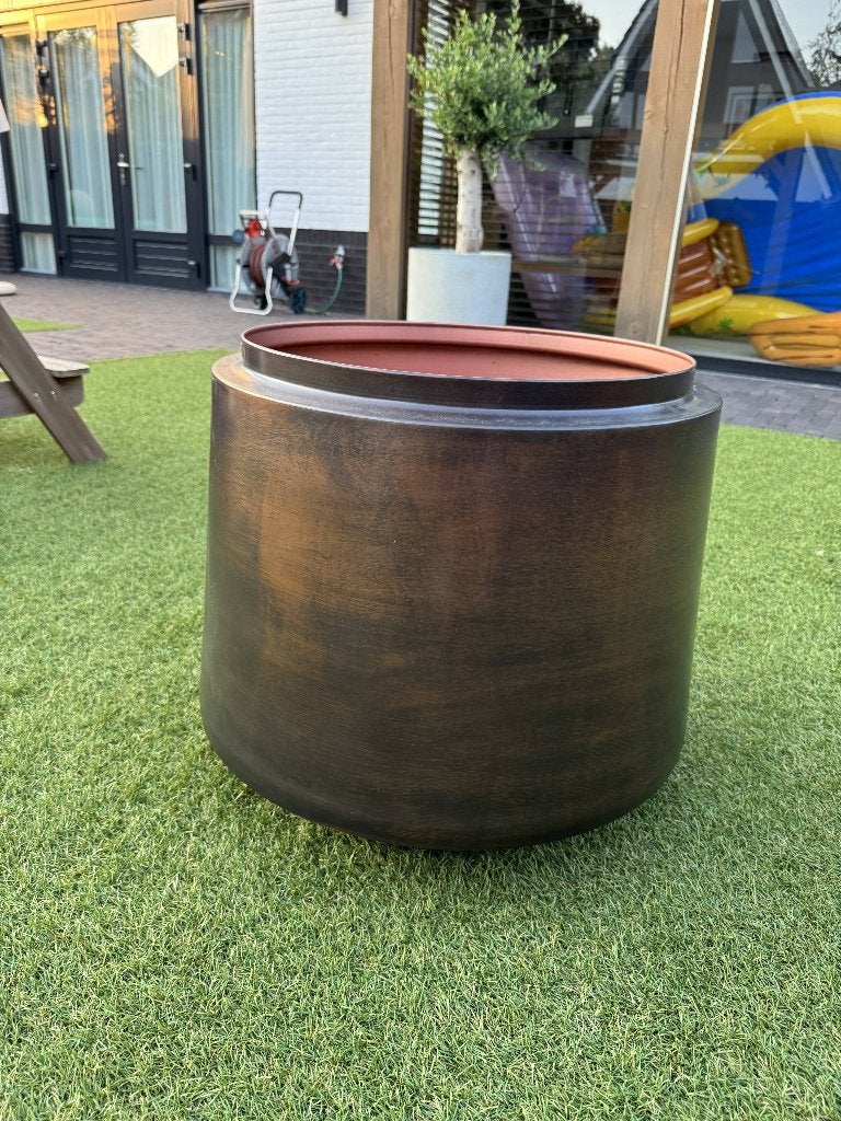 Nieuwe Intratuin bloempot - Donkerbruin, rond, Ophalen, Overige materialen, Minder dan 60 cm, Rond