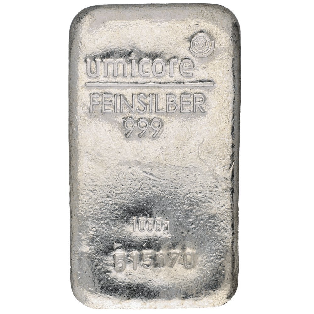 Umicore zilverbaar 1000 gram, Ophalen, Zilver