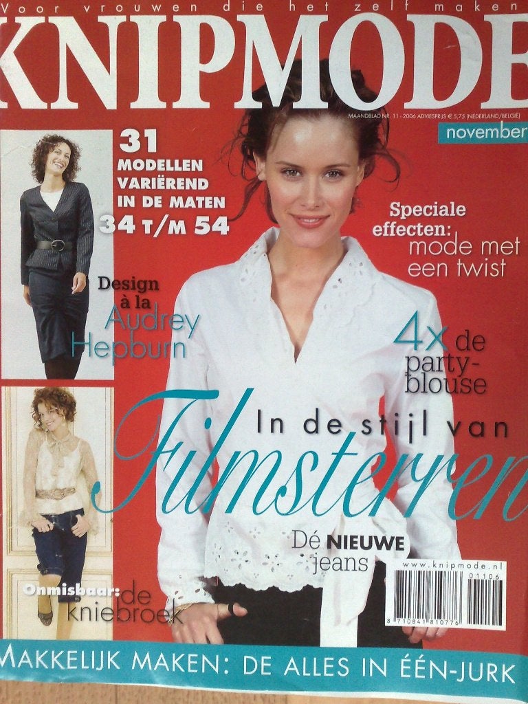 Knipmode november nr. 11 / 2006, Hobby en Vrije tijd, Verzenden, Gebruikt, Vrouw, Knipmode