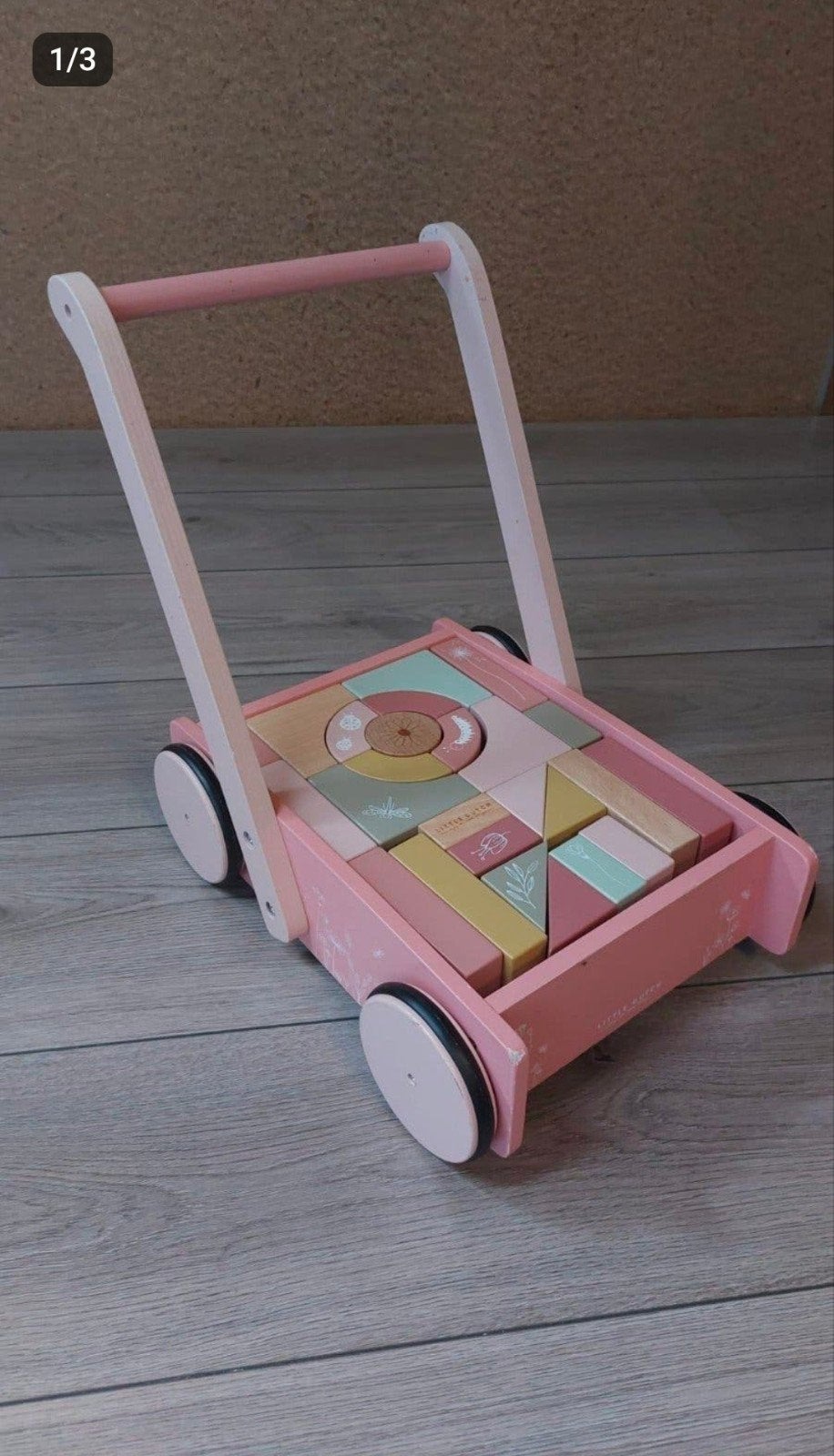 Loopwagen, blokkenkar wild flowers Little Dutch., Kinderen en Baby's, Ophalen, Gebruikt