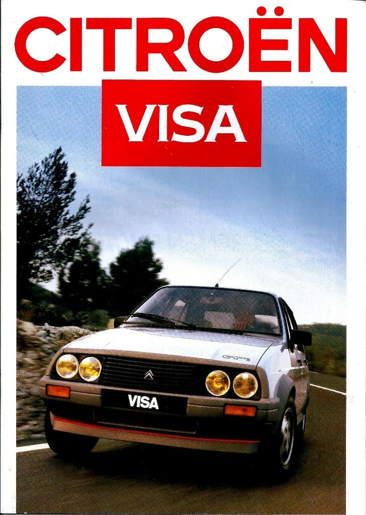 Folder Citroen Visa 1986, Ophalen of Verzenden, Zo goed als nieuw, Citroën