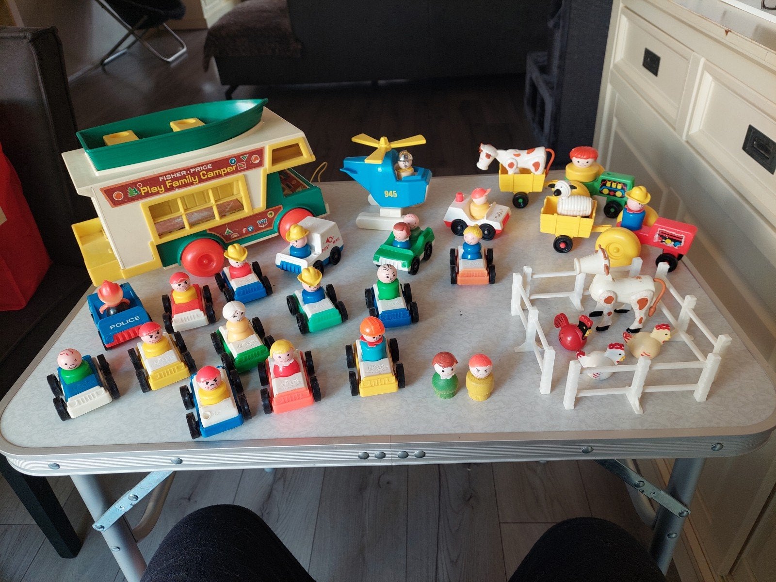 Set vintage Fisher price Little People, jaren 60/ 70, Ophalen of Verzenden, Gebruikt, Speelset
