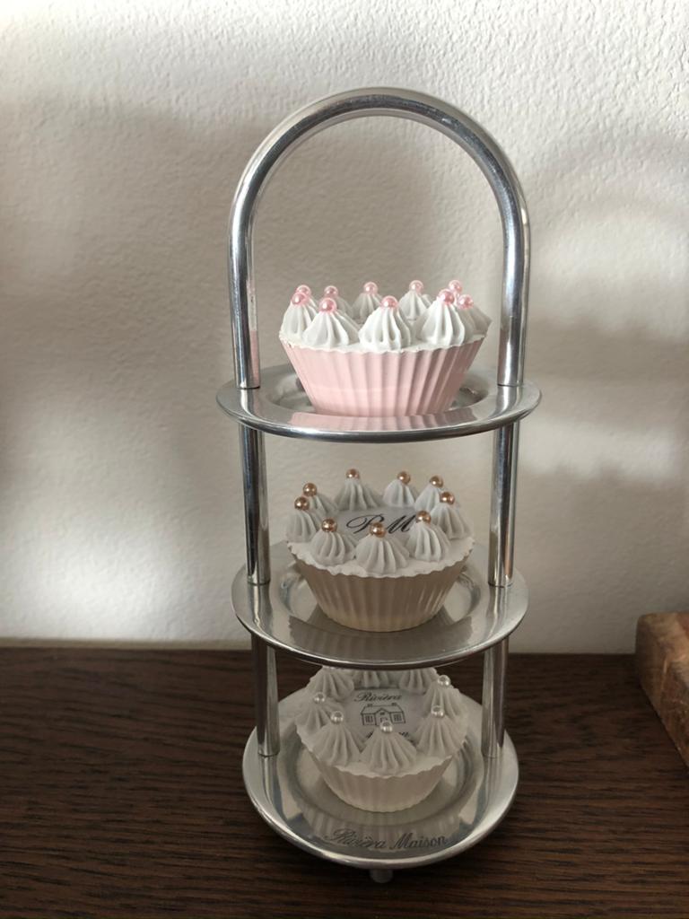 Brocante sier gebakjes met Rivièra Maison logo., Ophalen, Nieuw