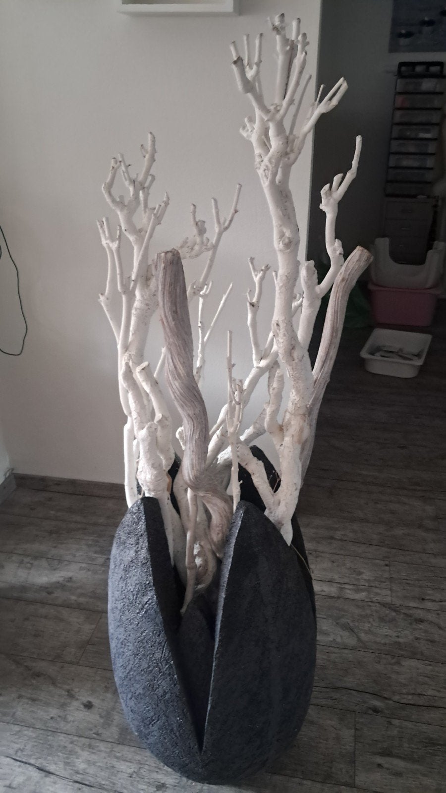 DECORATIE TULPPOT MET RANKEN, Ophalen, Zo goed als nieuw