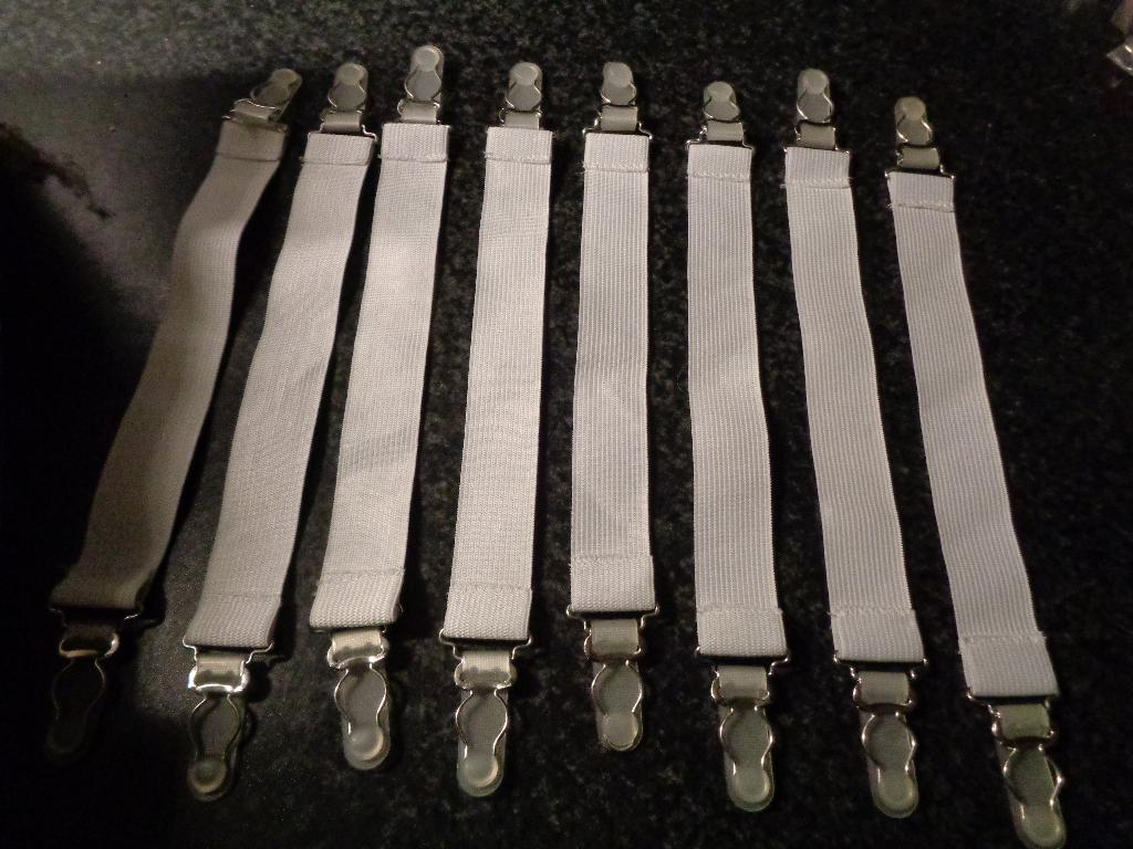 8 lange witte jarrettels voor steampunk, Hobby en Vrije tijd, Kostuums, Theaterbenodigdheden en LARP, Ophalen of Verzenden, Nieuw
