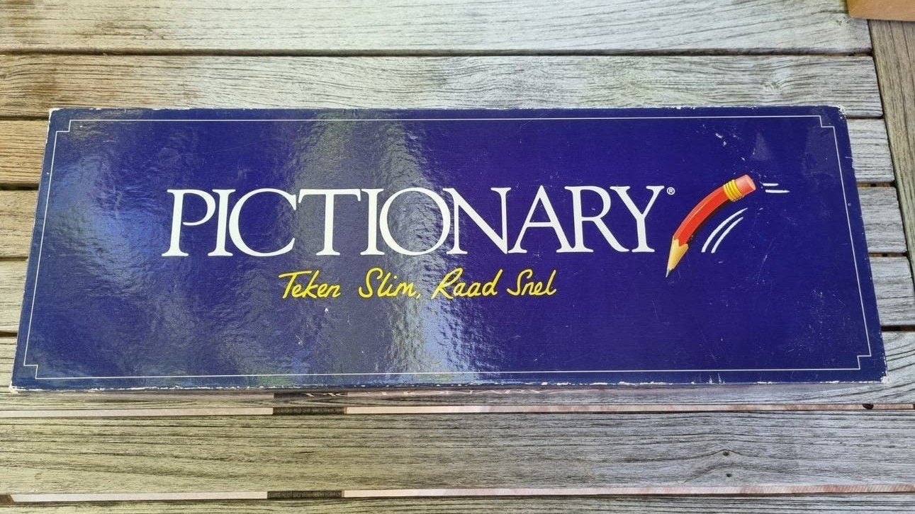 Pictionary Tekenspel - Teken, Slim, Raad Snel!, Drie of vier spelers, Ophalen of Verzenden, Gebruikt, Parker Brothers