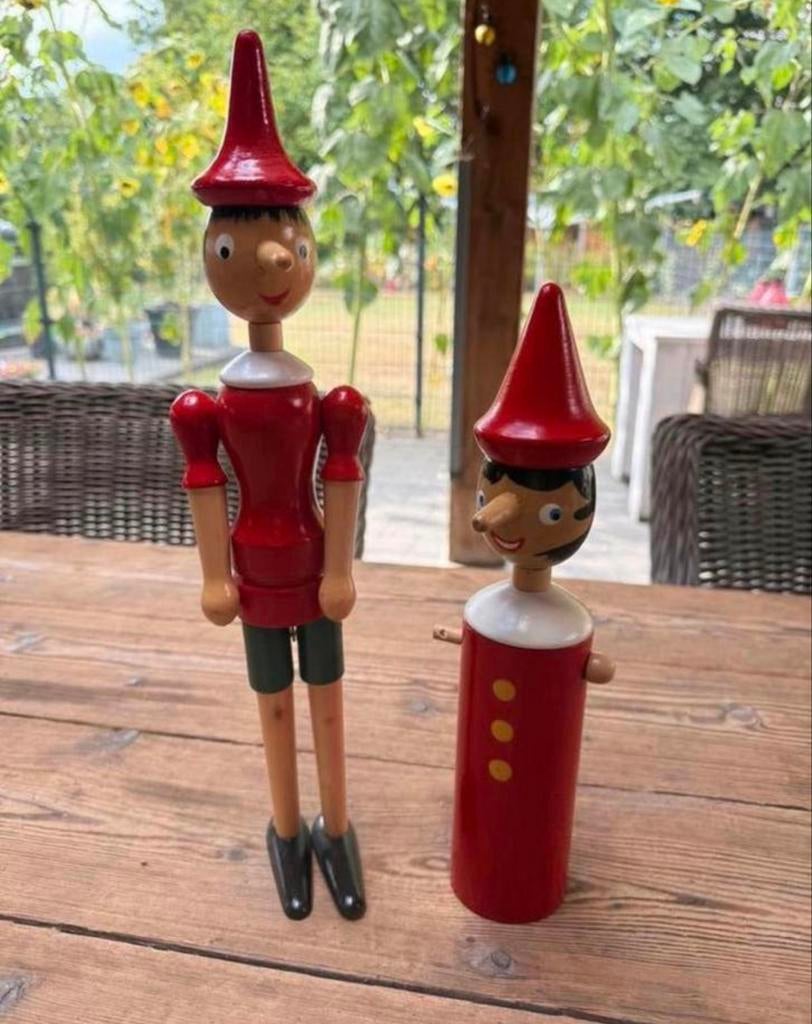 Grote Pinokkio set: beeld en spaarpot - Nieuw, Ophalen, Nieuw, Hout, Dier