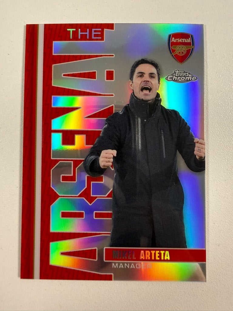 Mikel Arteta The Arsenal Topps Chrome Arsenal 2025-26, Ophalen of Verzenden, Nieuw, Buitenlandse clubs, Poster, Plaatje of Sticker