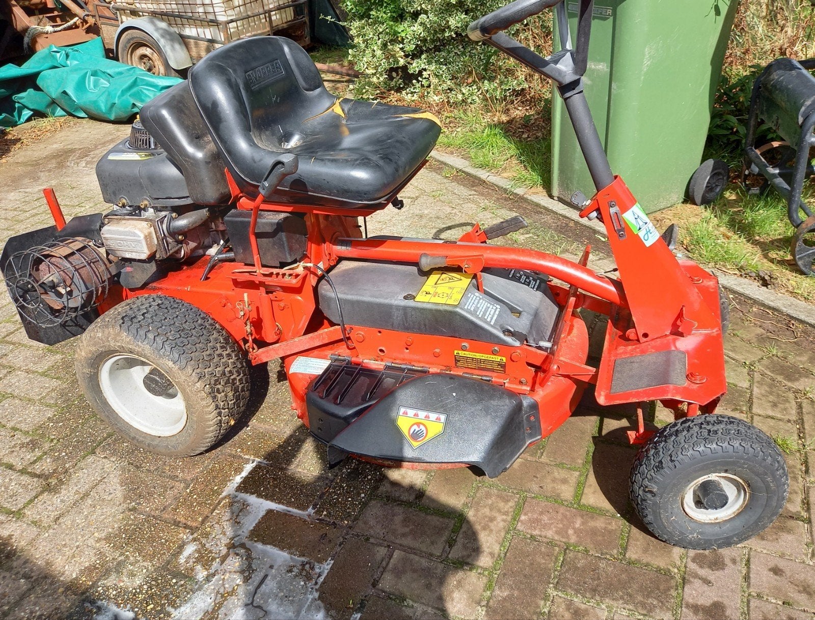 zitmaaier (snapper)met vangbak b&s motor, Tuin en Terras, Zitmaaiers, Ophalen, Gebruikt, Snapper, Versnellingen