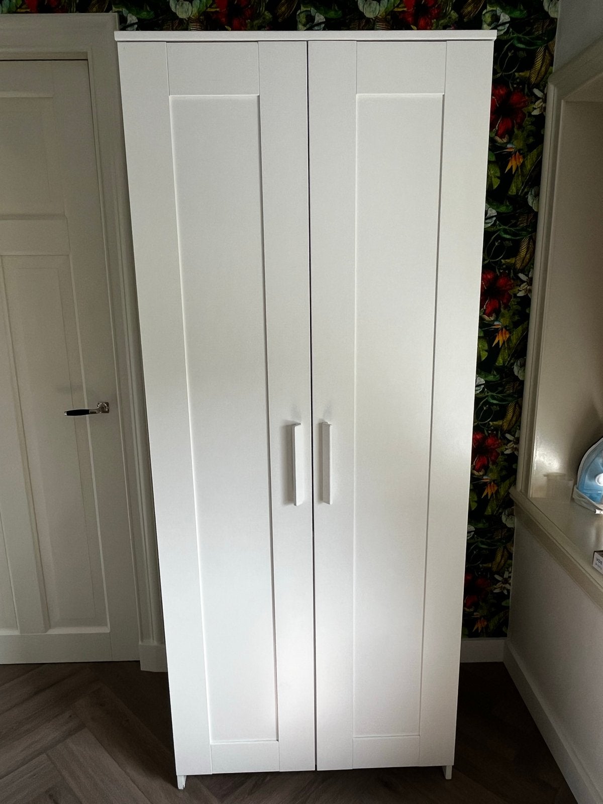 Witte IKEA Brimnes kledingkast met hangruimte en planken, Huis en Inrichting, Kasten | Kledingkasten, Ophalen, Gebruikt, 50 tot 100 cm
