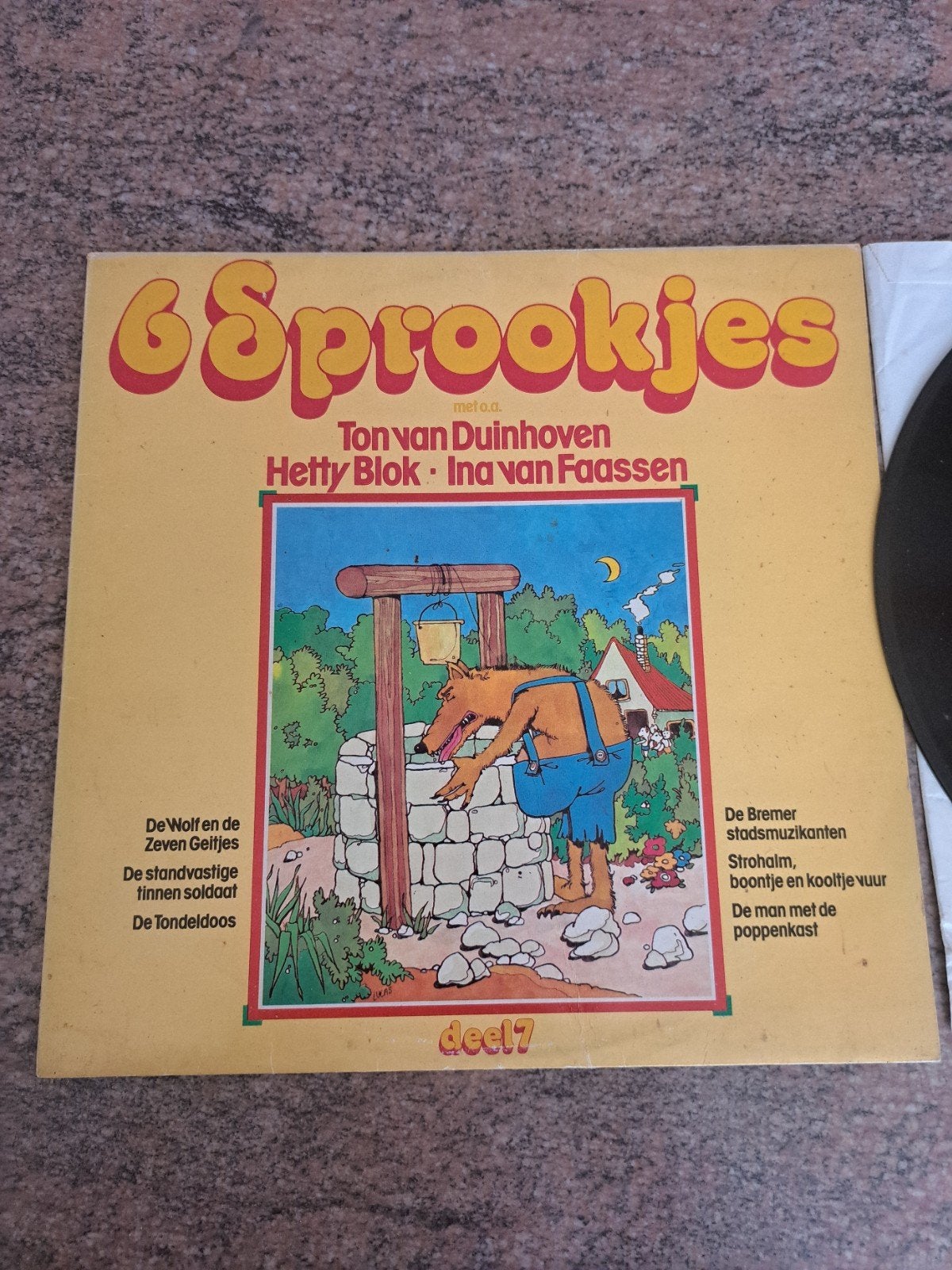 6 Sprookjes Deel 7 LP - Ton van Duinhoven, Hetty Blok, Ophalen, LP, Gebruikt, Verhaal of Sprookje
