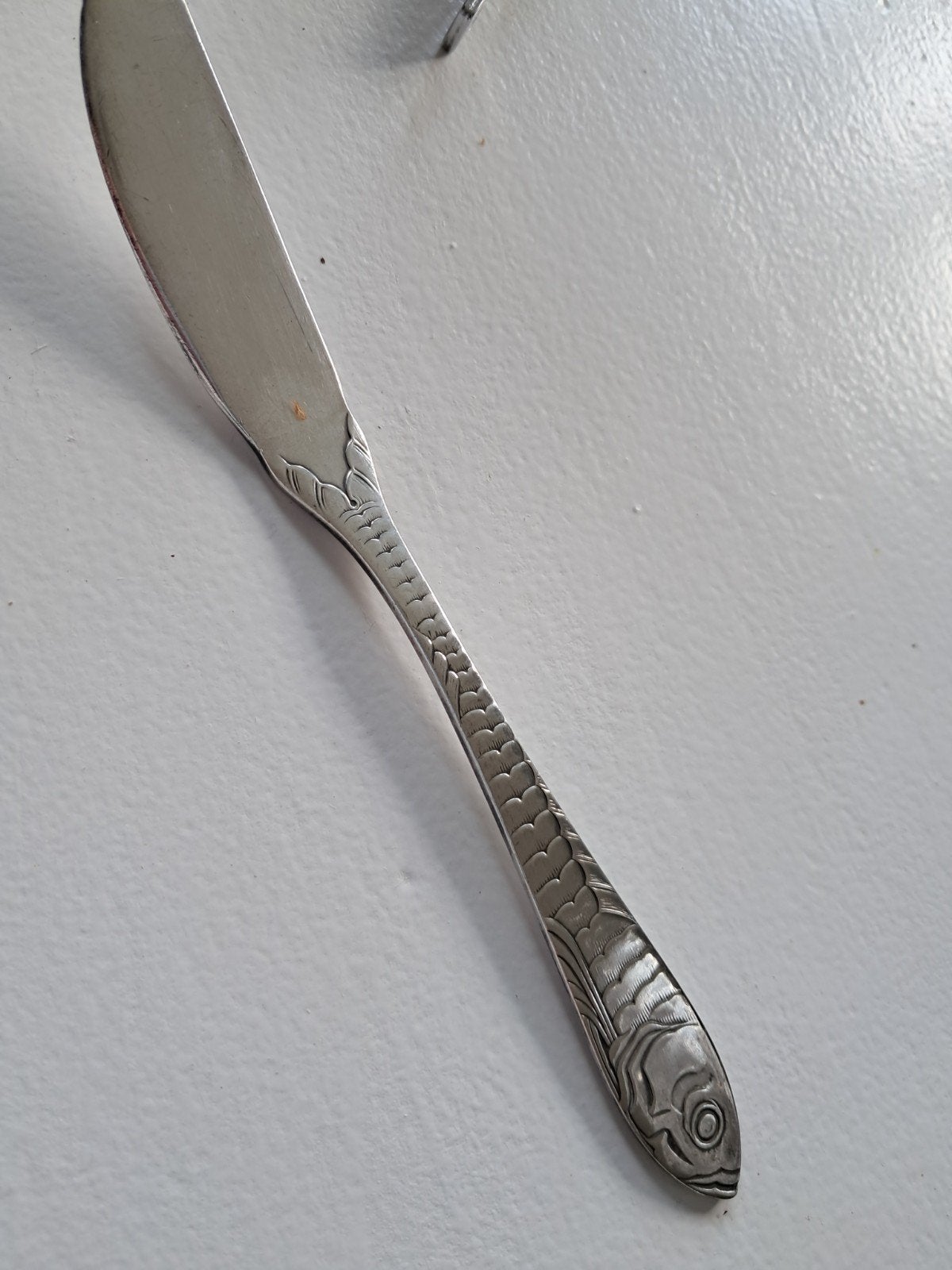 Verzilverd vismes met visdecoratie -gero  257, Ophalen of Verzenden