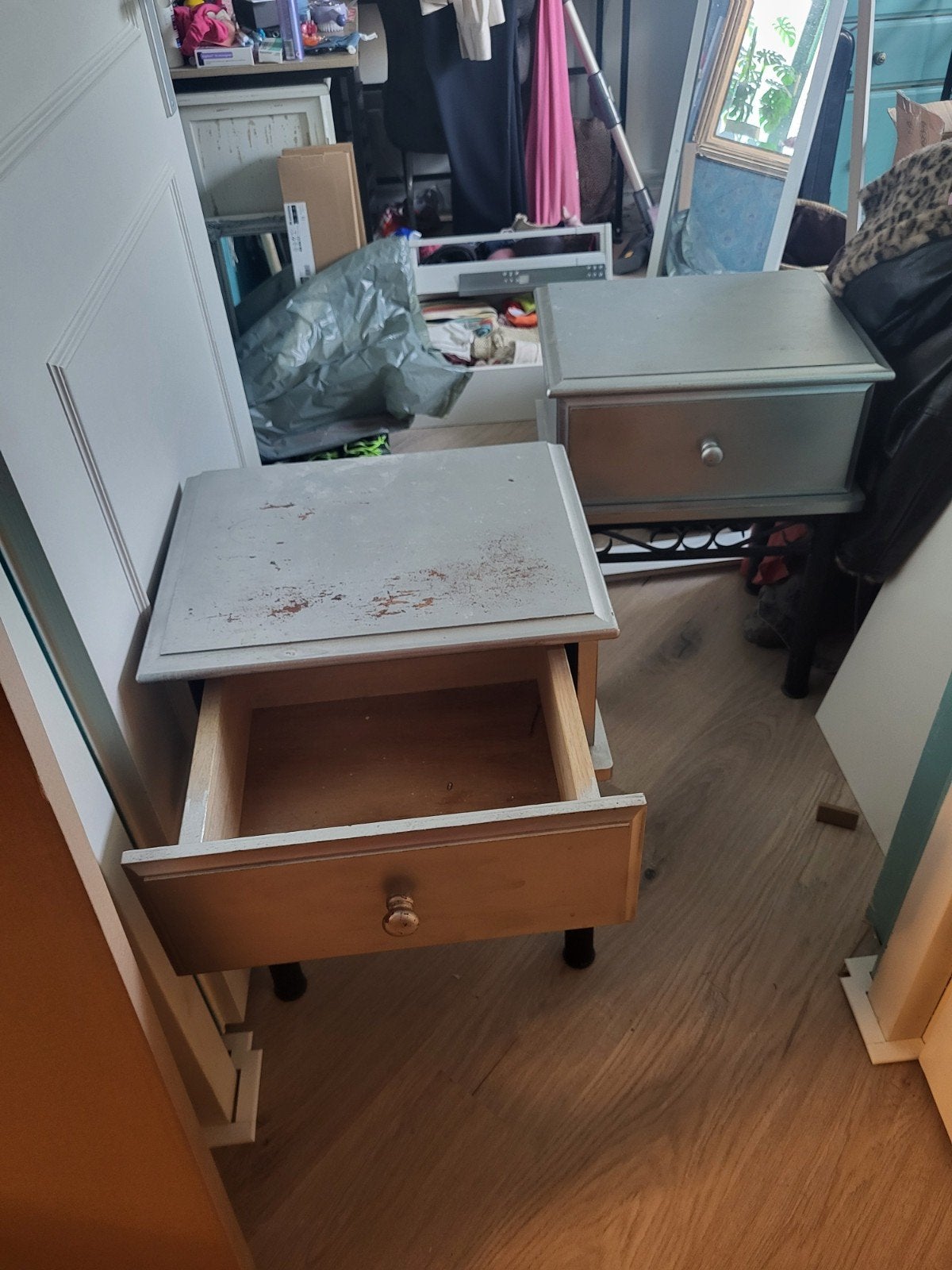 2 mooie retro robuuste nachtkasten, Ophalen, Gebruikt, Retro