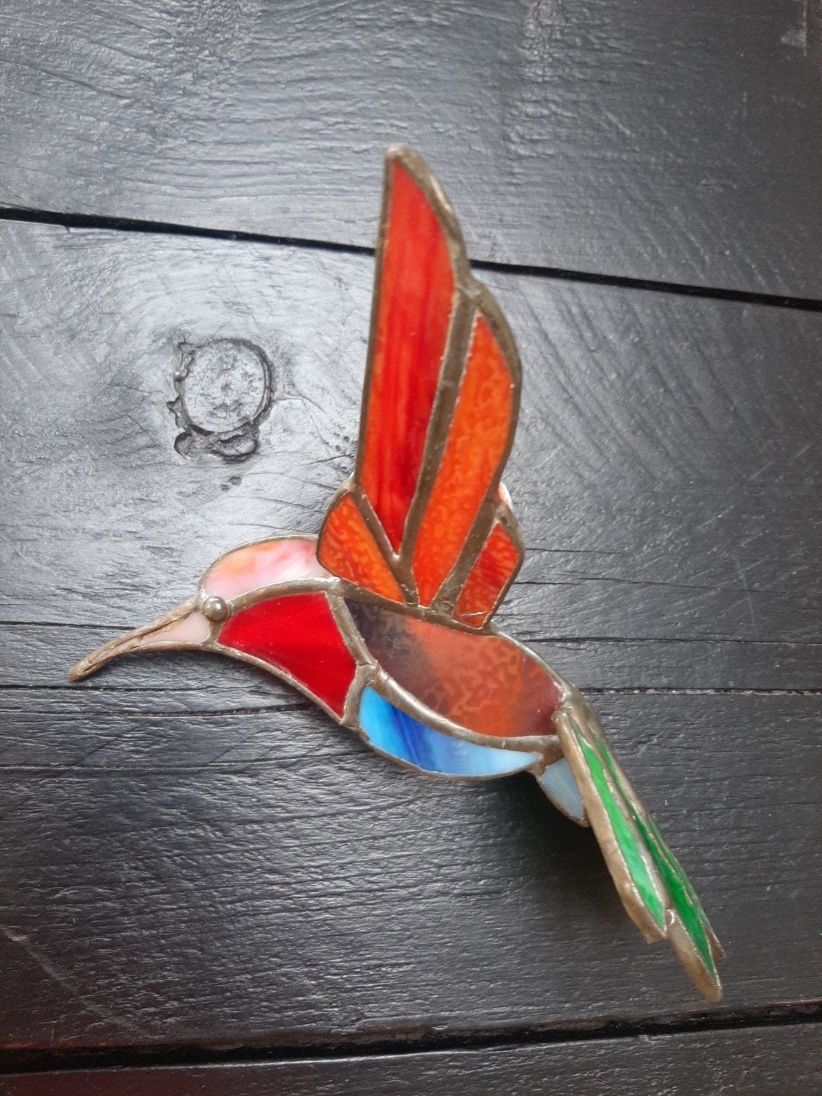 glas in lood kolibrie, Antiek en Kunst, Ophalen of Verzenden