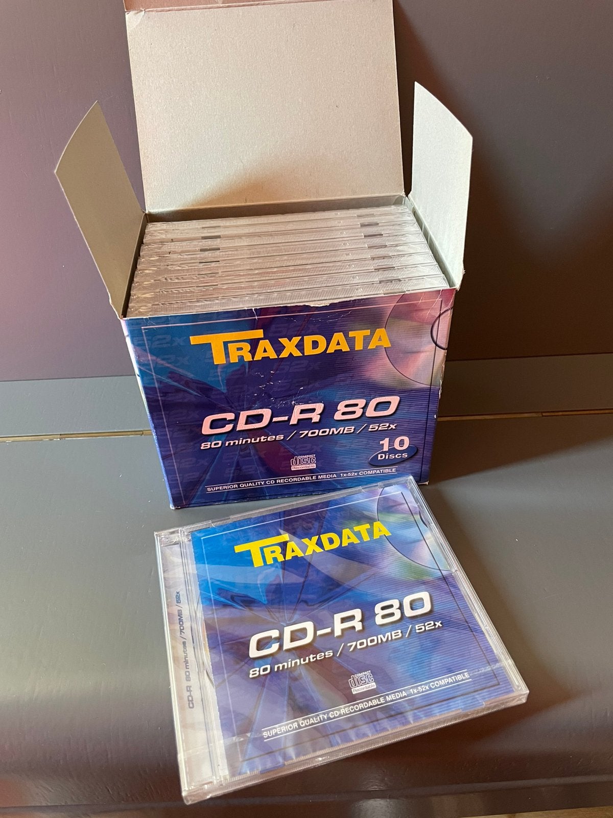 CD’s nieuw 9 stuks Traxdata 80 minuten 700mb 52x snelheid, Ophalen of Verzenden, Nieuw, Cd