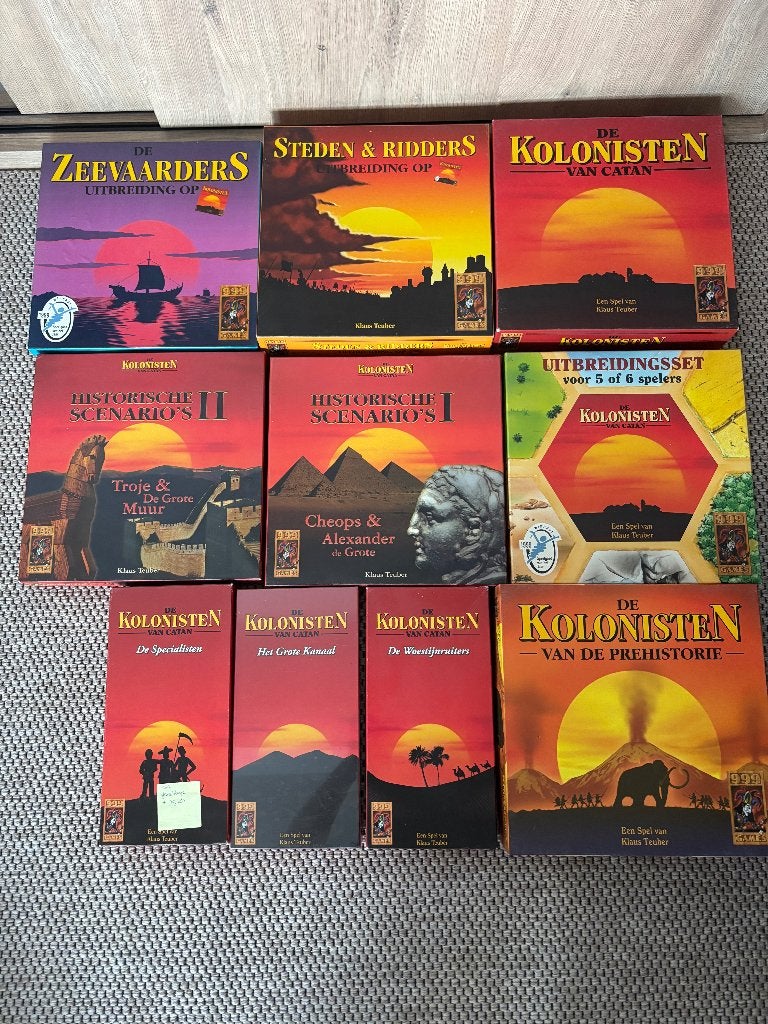 Kolonisten van Catan en uitbreidingsset, Hobby en Vrije tijd, Gezelschapsspellen | Bordspellen, Ophalen of Verzenden, Nieuw