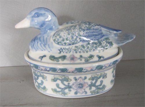 Vintage paté schaal - eend, Antiek en Kunst, Ophalen of Verzenden