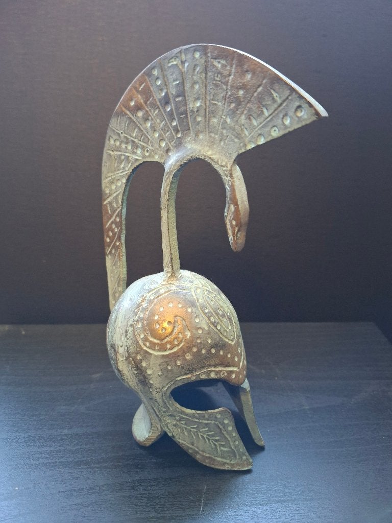 Decoratieve Griekse Helm - Bronskleurig, Ophalen of Verzenden, Brons
