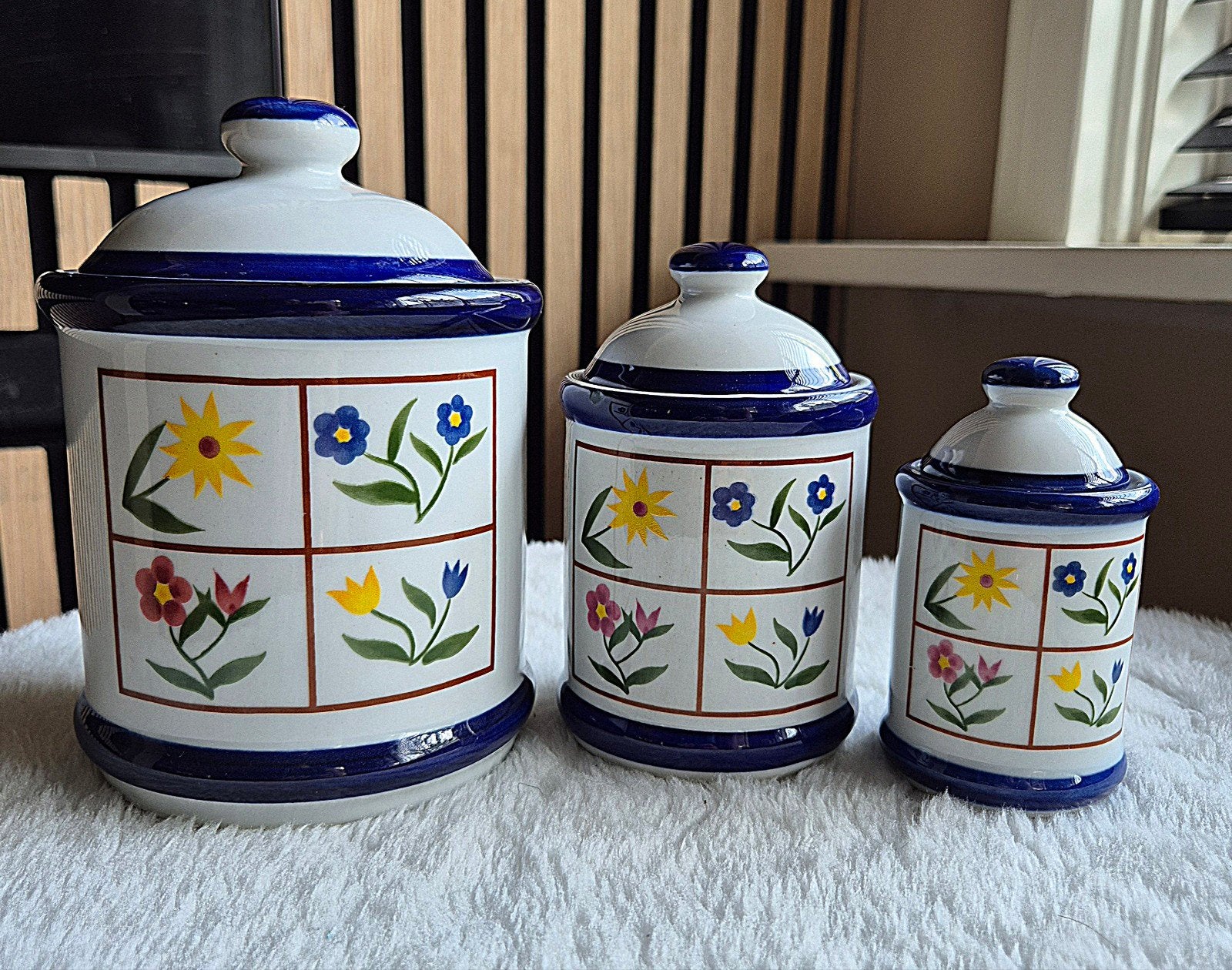3 Landelijke voorraadpotten, Ophalen of Verzenden, Zo goed als nieuw