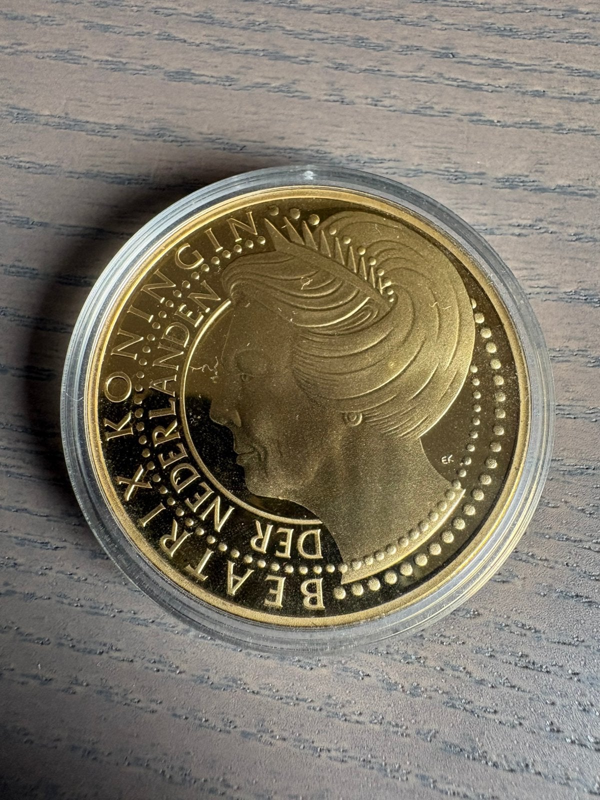 Gouden Florijn Koningin Beatrix met zware vergulding, Ophalen of Verzenden, Overige landen, Overige waardes