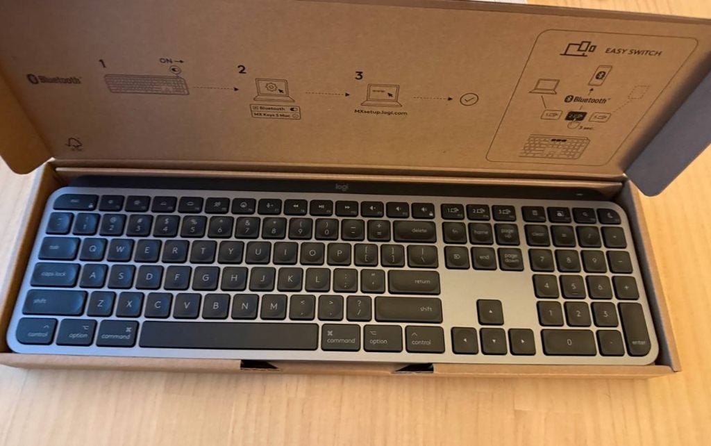 Logitech MX Keys S for Mac QWERTY Black US layout, Ophalen of Verzenden, Qwerty, Zo goed als nieuw, Logitech