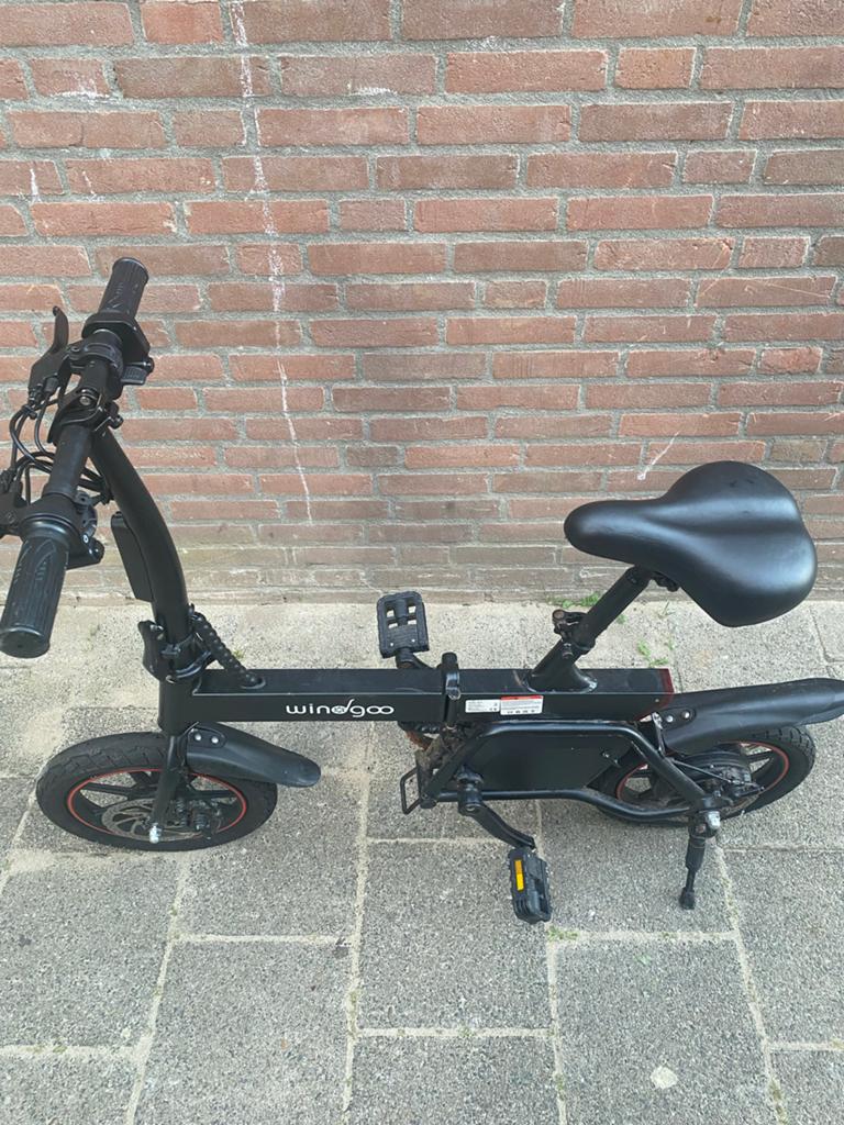 WINDGOO elektrische vouwfiets met ern kapotte accu, Minder dan 30 km per accu, Gebruikt, Minder dan 47 cm, Ophalen