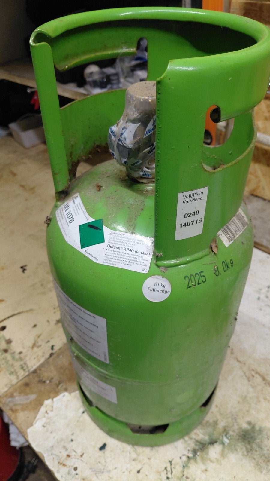 Opteon XP40 (R-449A) Koelmiddel Gasfles 10kg, Ophalen, Nieuw