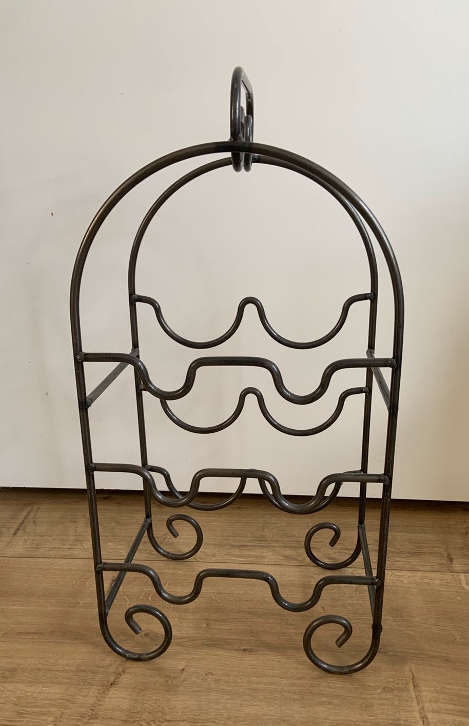 Metaal wijnrek als nieuw, Huis en Inrichting, Woonaccessoires | Wijnrekken, Ophalen of Verzenden, Zo goed als nieuw, Metaal, 5 tot 15 flessen