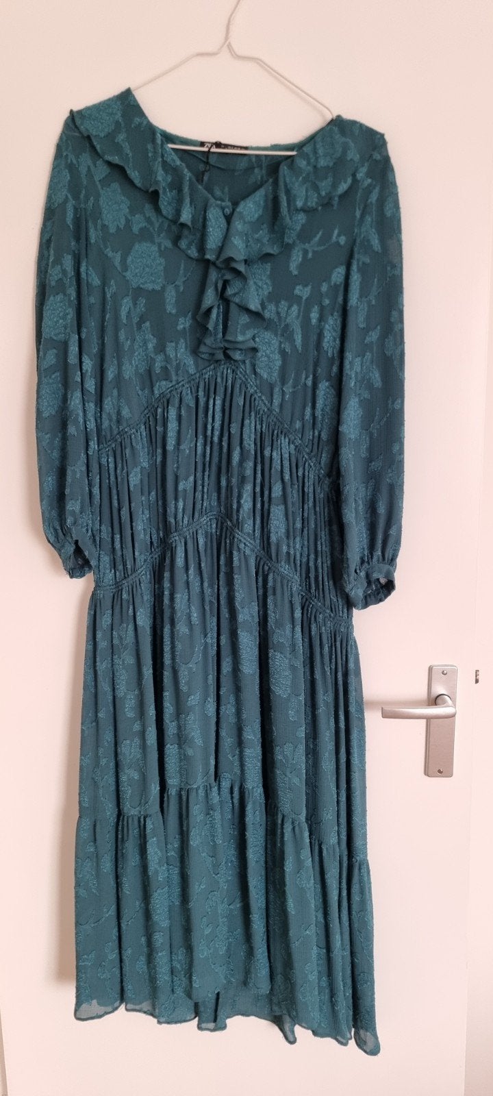 Zara Maxi Jurk Maat S - Elegante Groene Jurk, Kleding | Dames, Jurken, Zara, Ophalen of Verzenden, Zo goed als nieuw, Maat 36 (S)