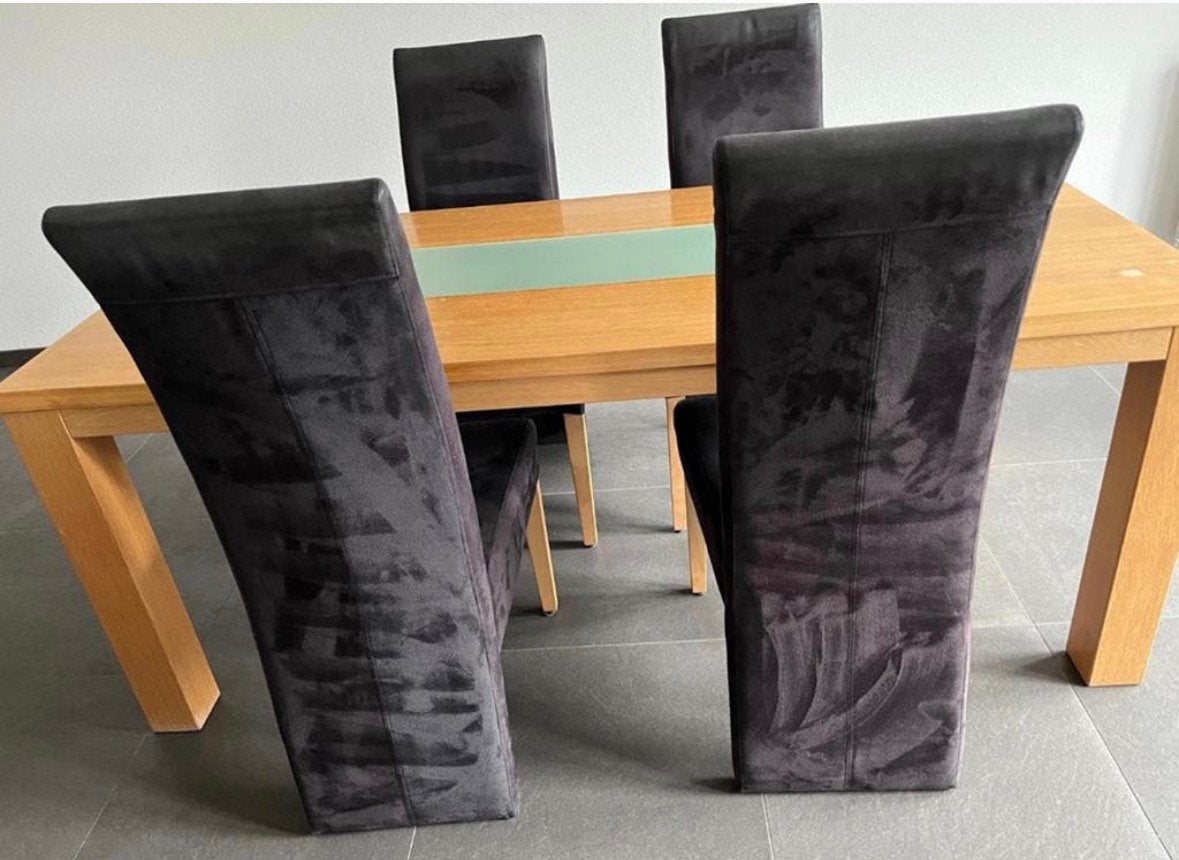 Eettafel met 6 stoelen, Ophalen, Zo goed als nieuw, 4 tot 6 stoelen