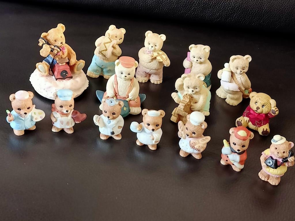 Stenen beren beeldjes & muziekdoos beertje - Collectie, Verzamelen, Ophalen of Verzenden, Gebruikt, Beeldje, Overige merken