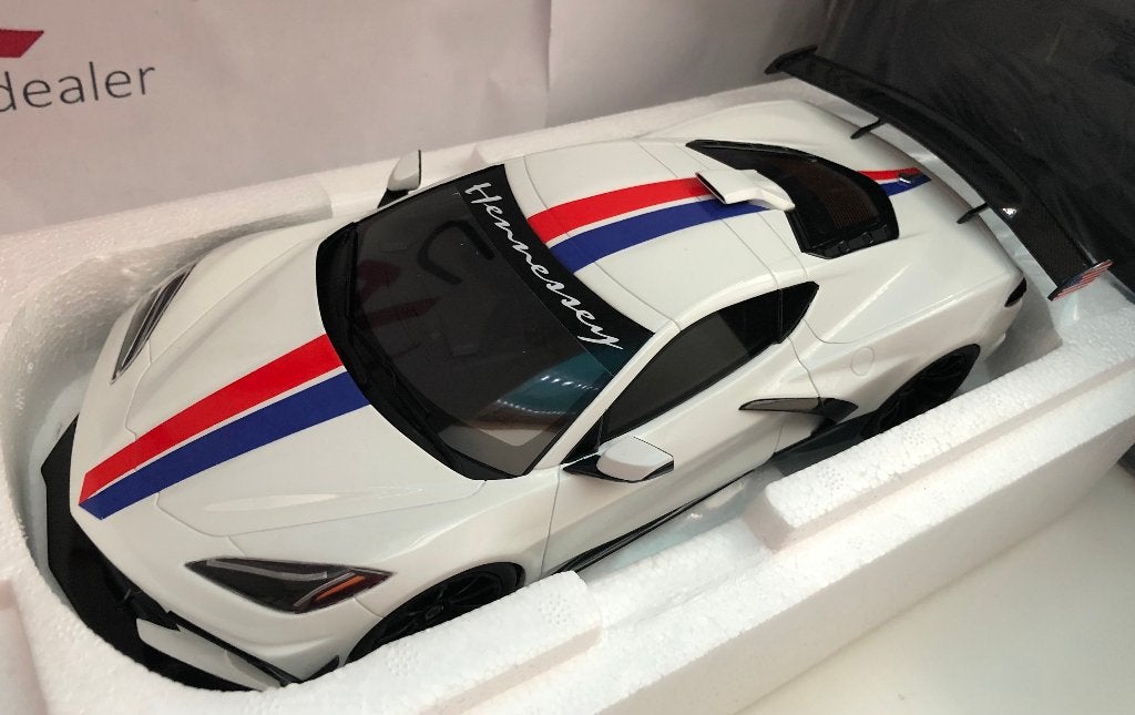 GT Spirit 1:18 Hennessey Chevrolet Corvette C8 Artic White, Ophalen of Verzenden, Nieuw, Auto, Overige merken