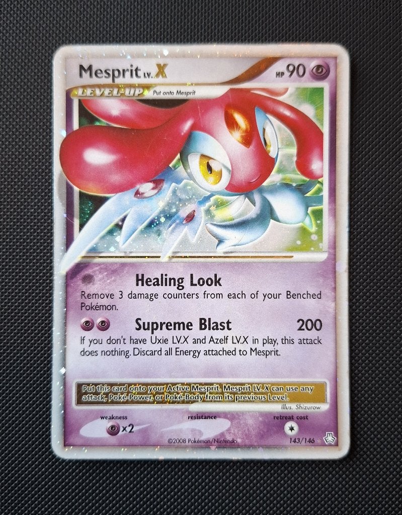 Mesprit LV.X #143 - Legends Awakened (LA 143), Hobby en Vrije tijd, Ophalen of Verzenden, Gebruikt, Losse kaart, Foil
