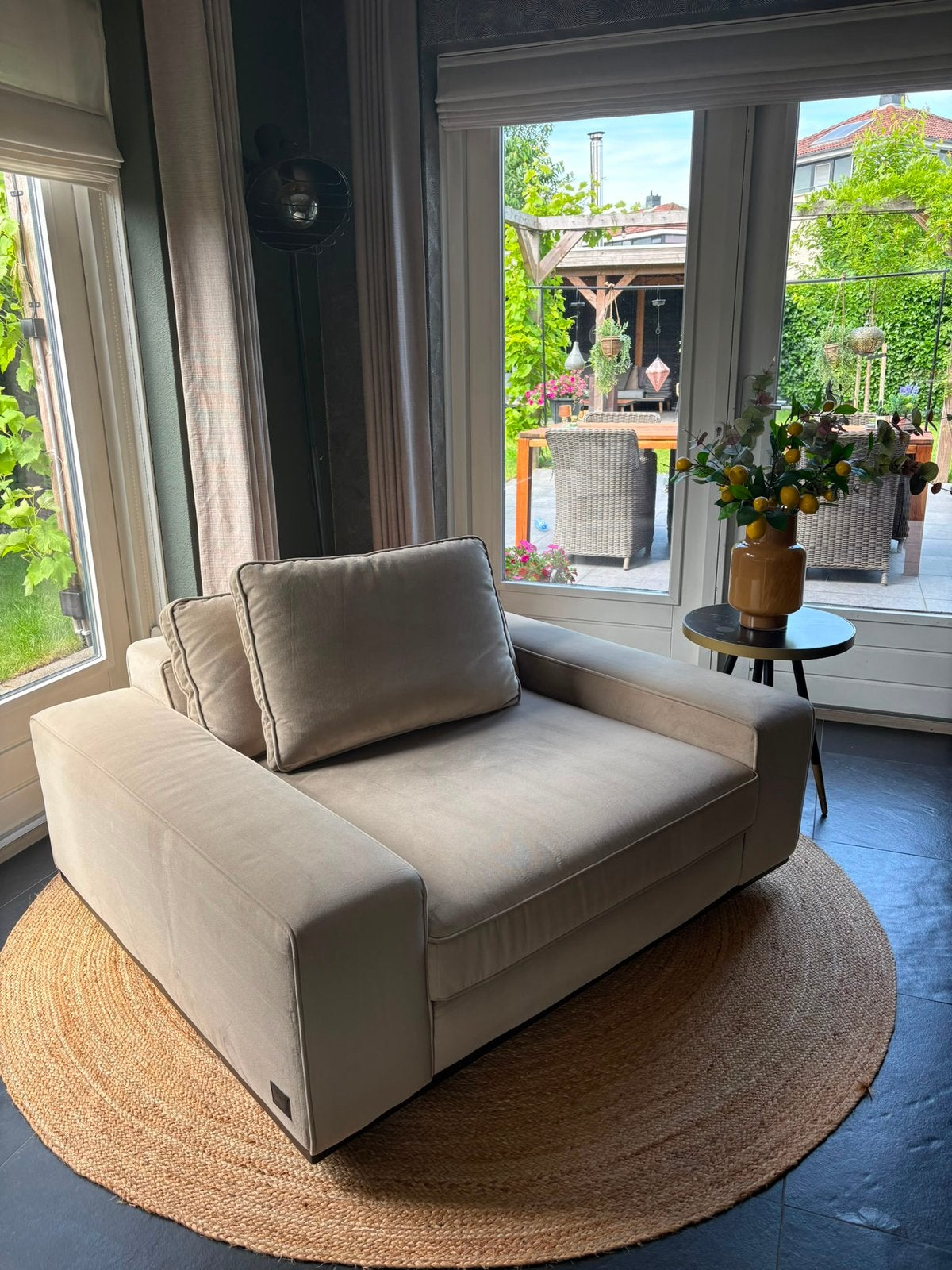 PTMD Block loveseat sofa fauteuil, Ophalen, Tweepersoons, 75 tot 100 cm, Zo goed als nieuw
