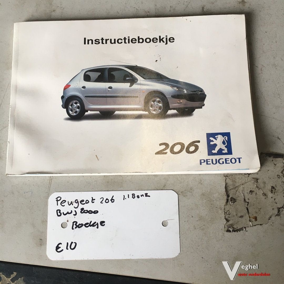 Peugeot 206 2000 Handleiding, Ophalen of Verzenden