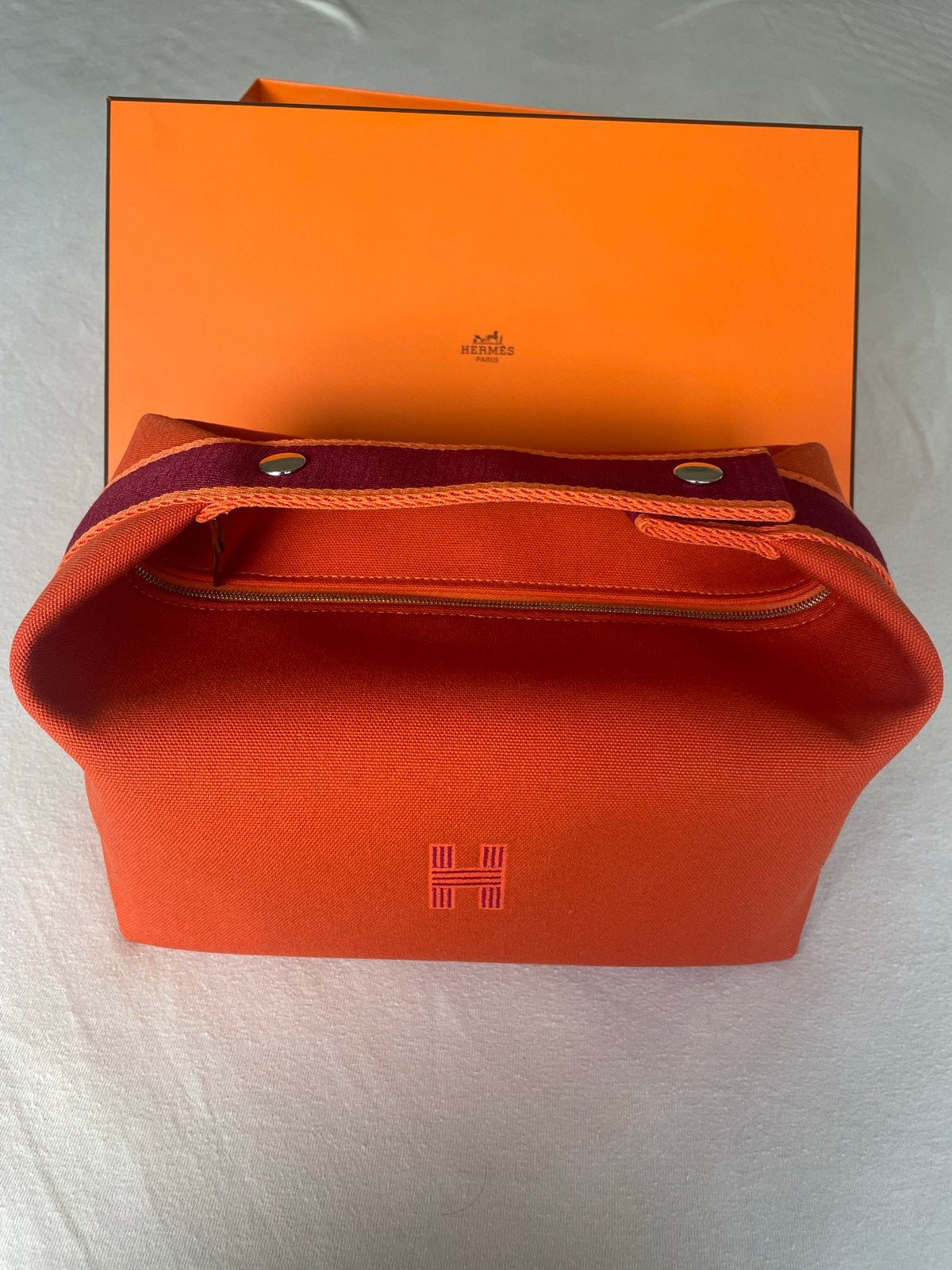 Hermès Bride a Brac Large tas, Sieraden, Tassen en Uiterlijk, Ophalen of Verzenden, Zo goed als nieuw, Oranje, Handtas