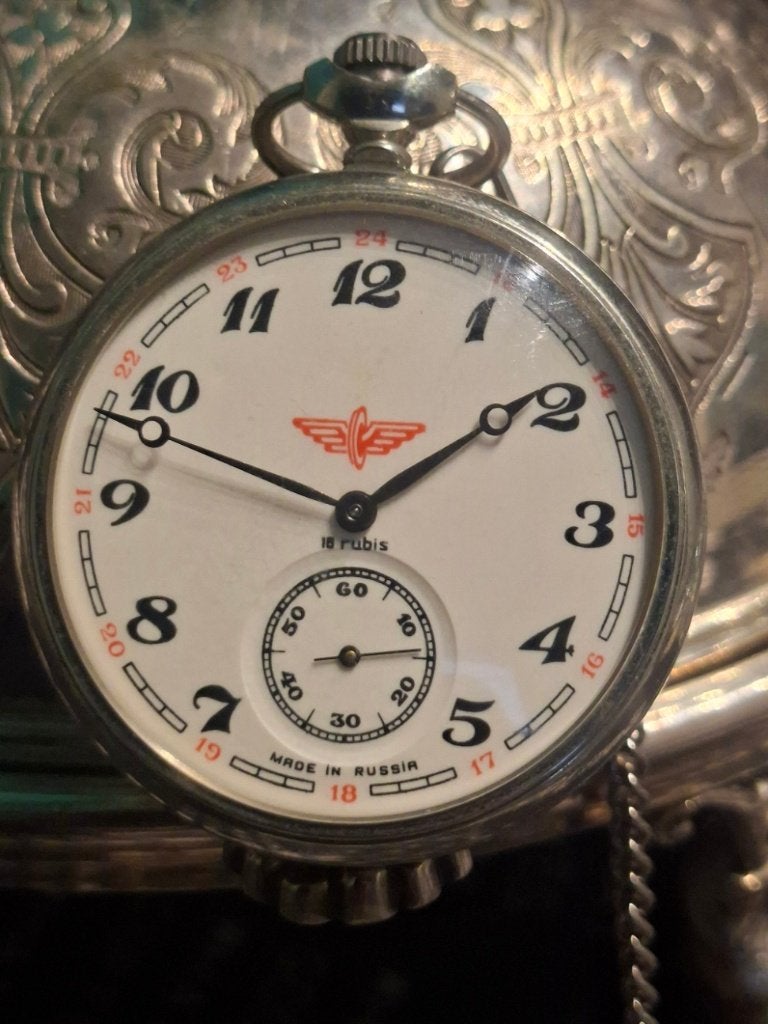 Molnija Russische zakhorloge van jaren 90 trein, Ophalen of Verzenden