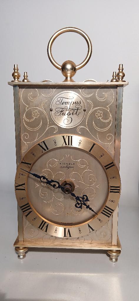 Vintage Kienzle Klok Tempus Fugit Mantelklok Antiek Stijl, Ophalen of Verzenden