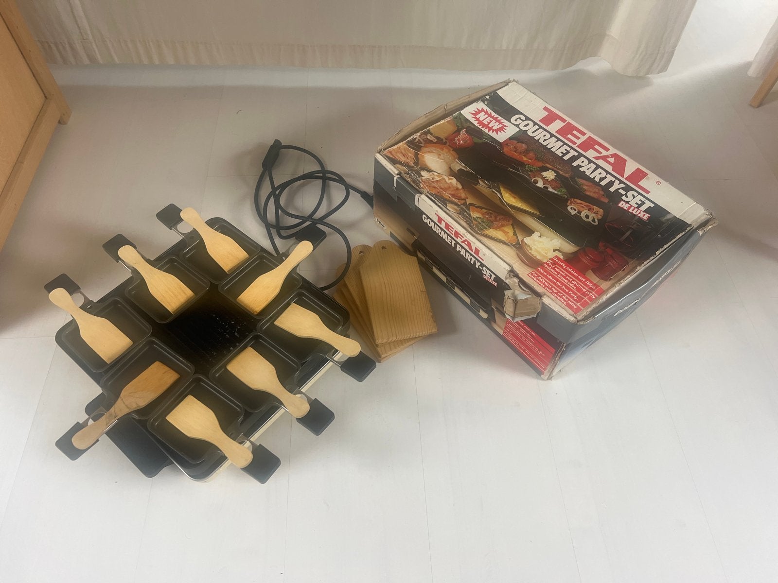 Tefal Gourmet Party-Set Deluxe Raclette, Ophalen of Verzenden, Gebruikt, 8 personen of meer