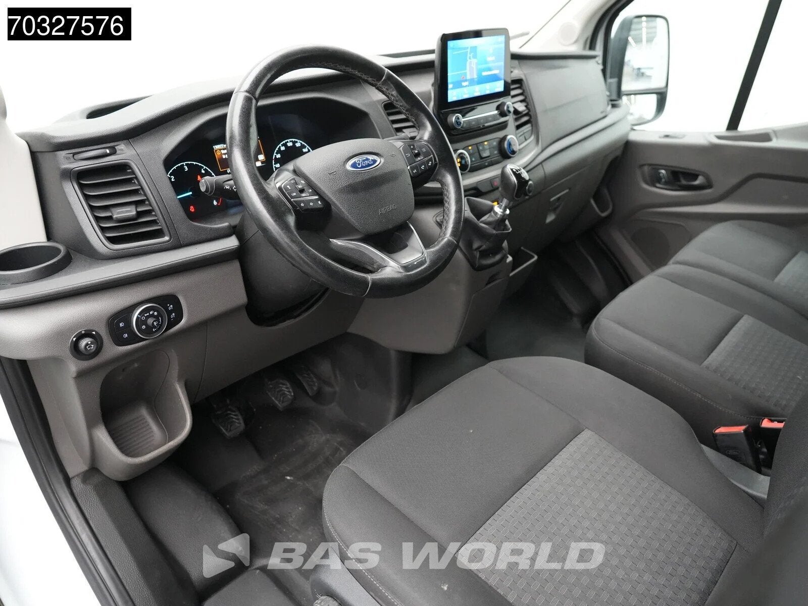Ford Transit 130pk Dubbel Cabine L3H2 Navi ACC Airco Parkeer, Auto's, Stof, Euro 6, 4 cilinders, 7 stoelen