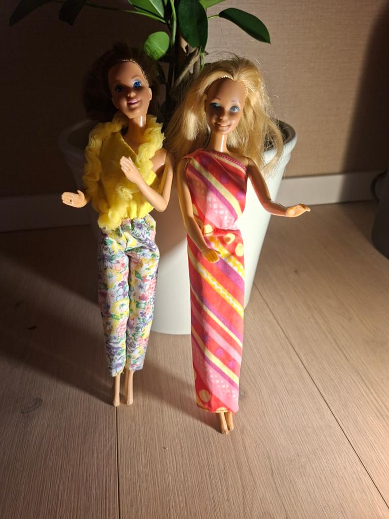 Twee Barbies in leuke outfits, Kinderen en Baby's, Speelgoed | Poppen, Ophalen of Verzenden